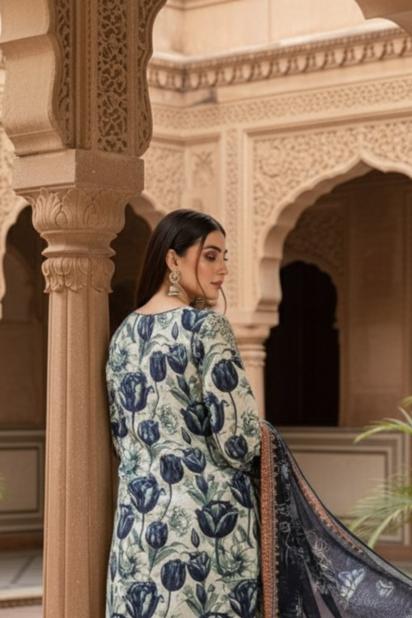 3 Pieces - Marooj Unstitched White BanaDora Linen Suit