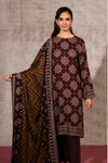 3 Pieces - Nishat Unstitched Maroon Printed Linen Suit