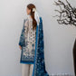 3 Pieces - Marooj Unstitched Off White BanaDora Linen Suit