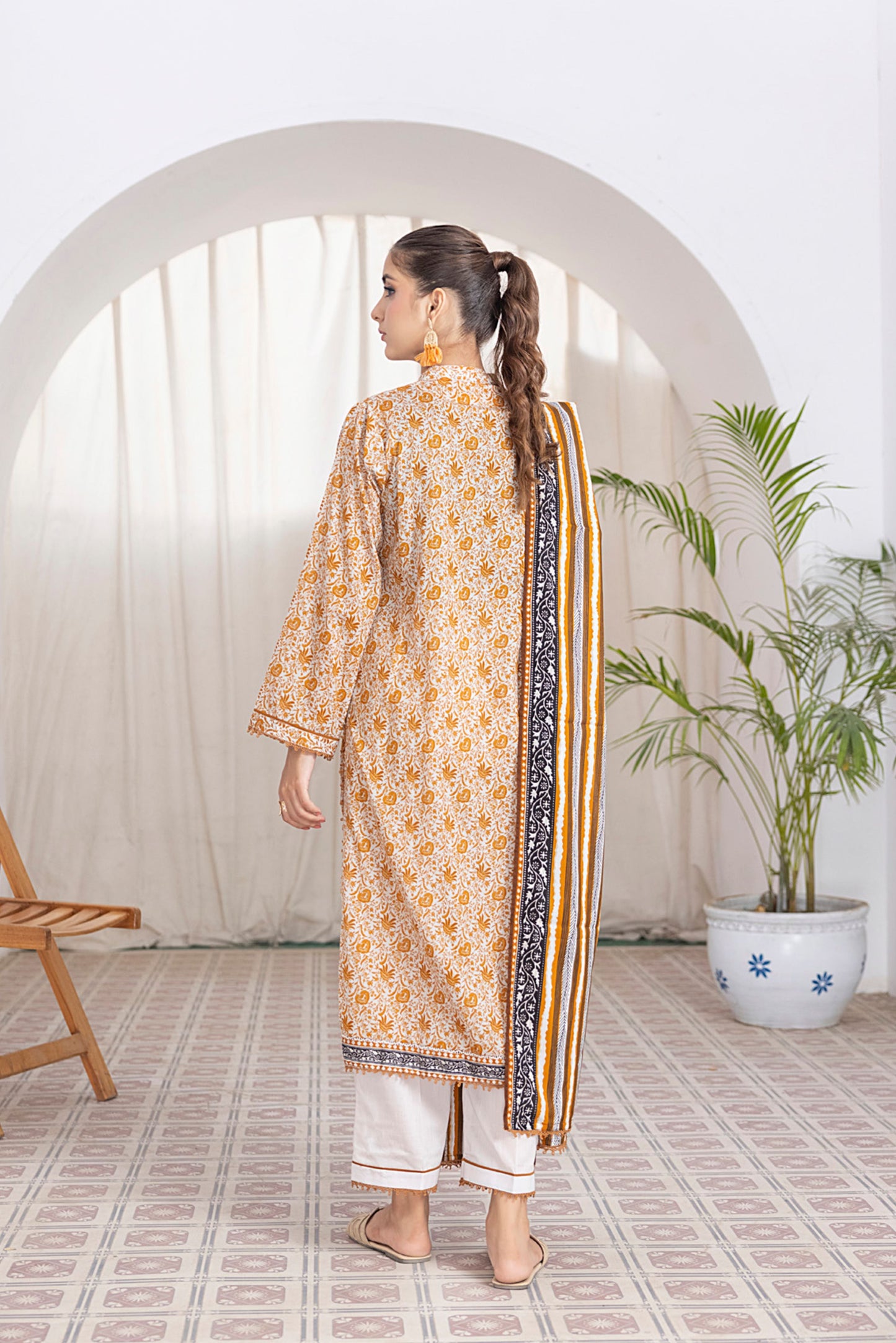 3 Pieces - Regalia Unstitched Camel Printed Lawn Suit