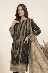 3 Pieces - Marooj Unstitched Garish Black Transliminor Magic Print Lawn Suit