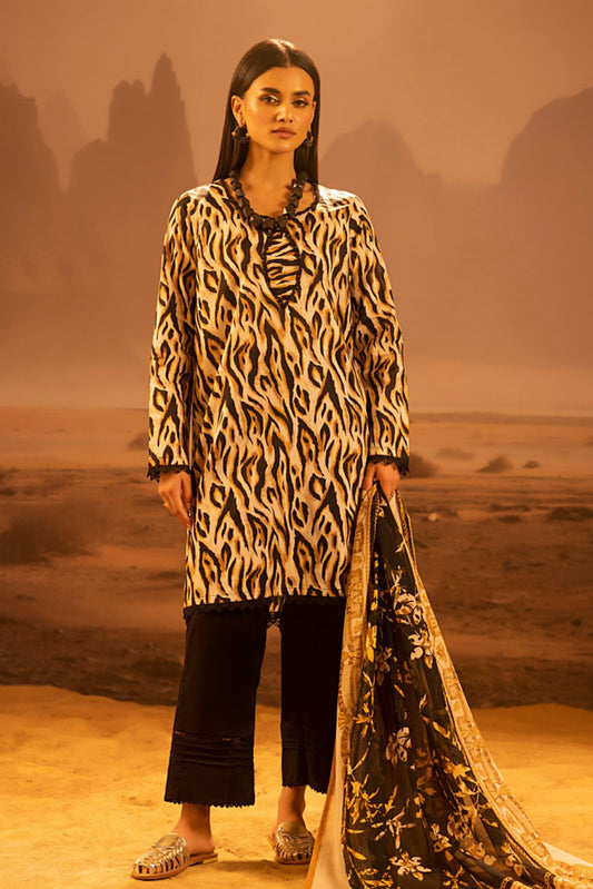 3 Pieces - Regalia Unstitched Cheeta Mid Summer Cotton Suit