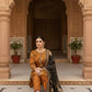 3 Pieces - Marooj Unstitched Orange BanaDora Linen Suit