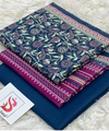 3 Pieces - Bin Saeed Unstitched Blue Ladies Lawn Suit