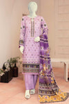 3 Pieces - Murashee Unstitched Light Purple Printed Lawn Suit