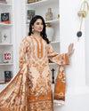 3 Piece - Marooj Unstitched Skin BanaDora Linen Suit