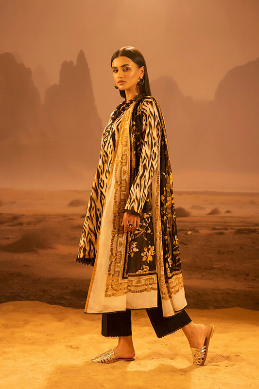 3 Pieces - Regalia Unstitched Cheeta Mid Summer Cotton Suit