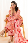 3 Pieces - Regalia Unstitched Pink Doriya Linen Suit