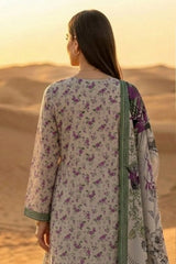 3 Pieces - Janan Unstitched Cream Printed Lawn Suit