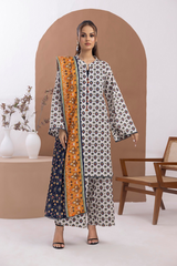 3 Pieces - Regalia Unstitched Skin Printed Lawn Suit