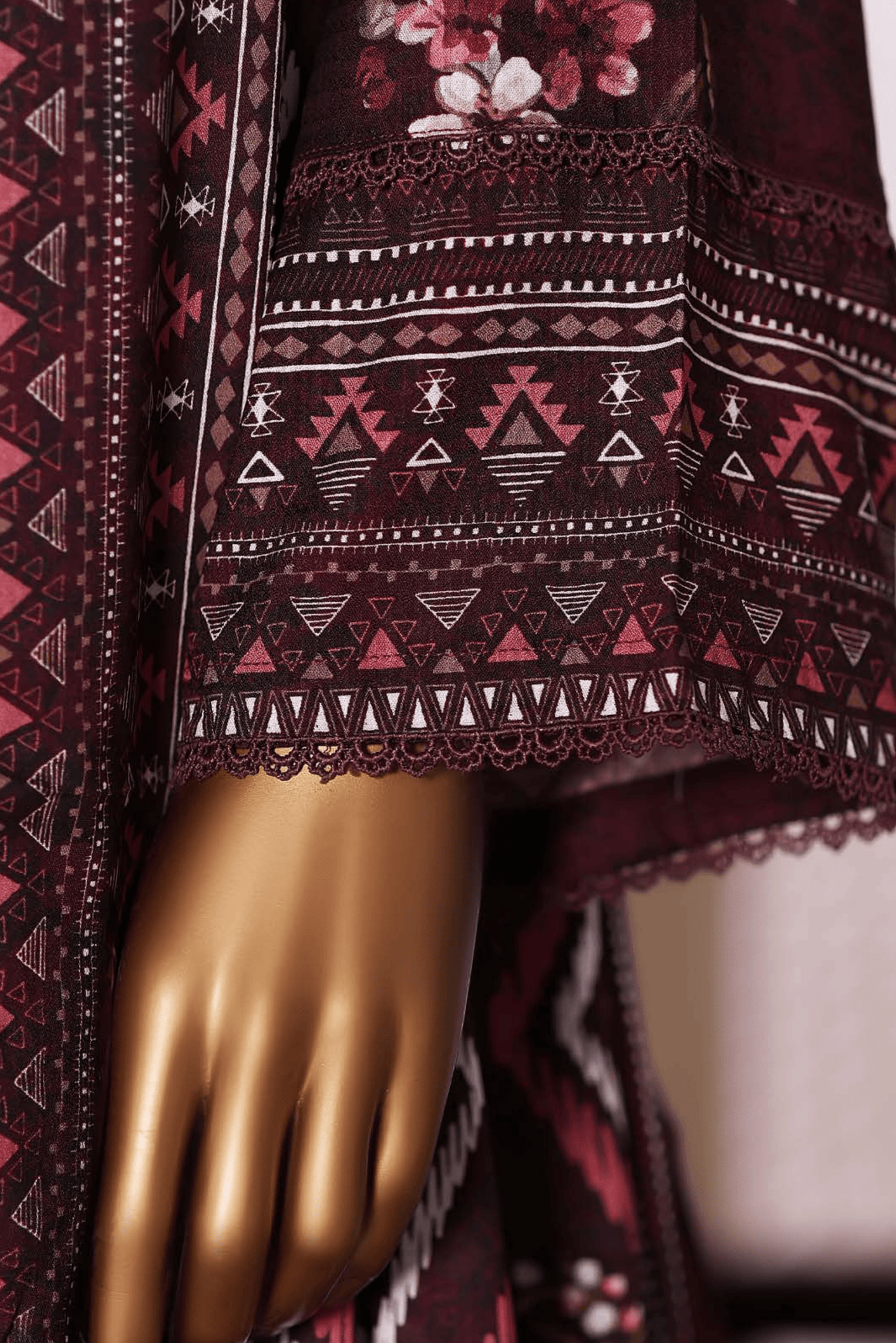 3 Pieces - Riwayat Unstitched Dark Brown Dobby Viscose Suit