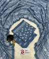 3 Pieces - Bin Saeed Unstitched Greyish Blue Ladies Lawn Suit