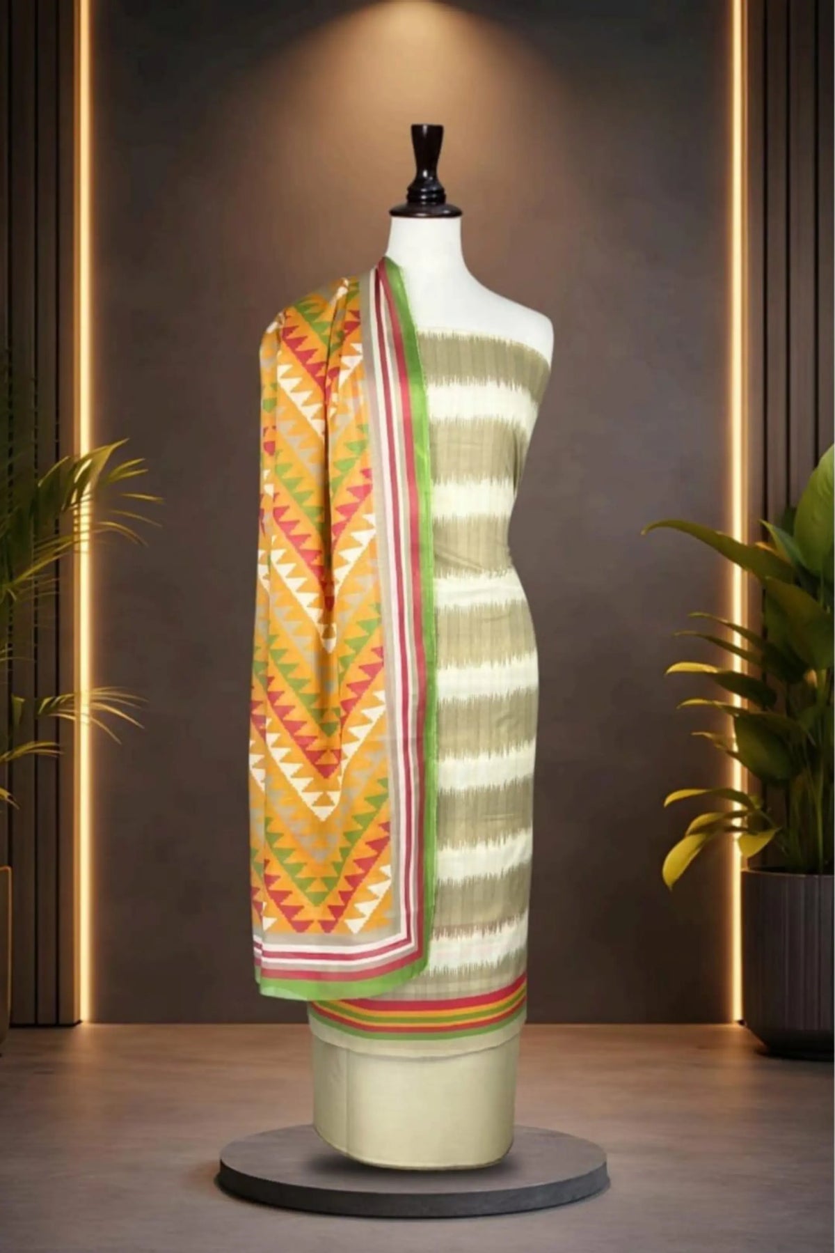 3 Pieces - Rijja By Murashe Unstitched Skin Ladies Lawn Suit