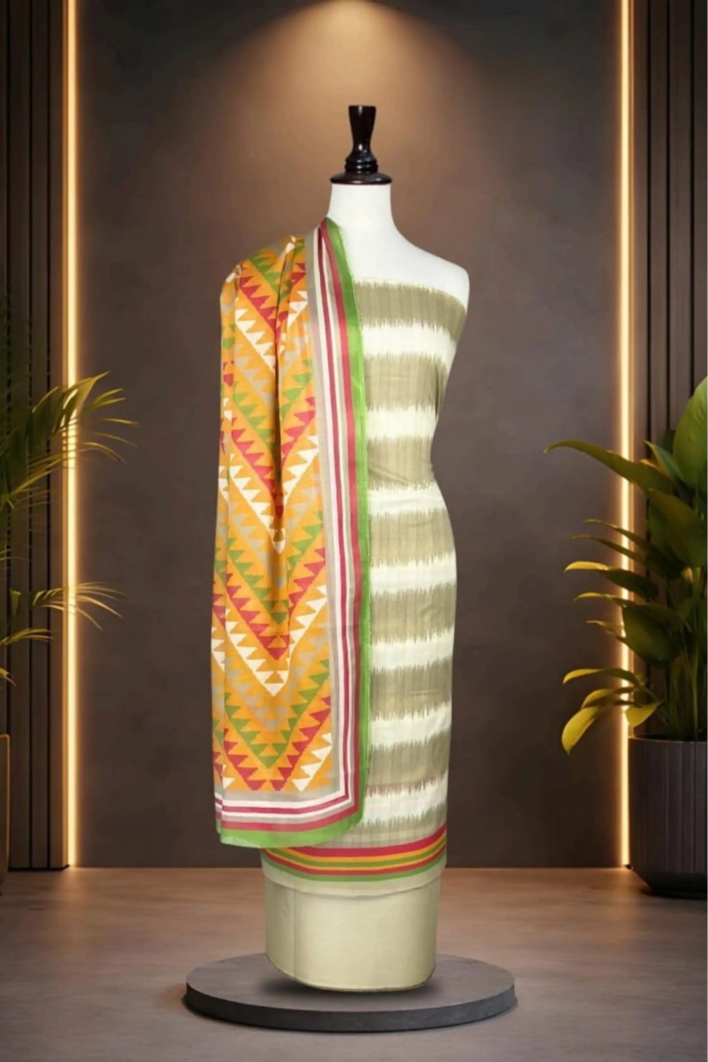 3 Pieces - Rijja By Murashe Unstitched Skin Ladies Lawn Suit