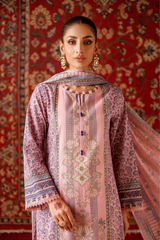 3 Pieces - GulAhmad Unstitched Pink Ladies  Printed Lawn Suit