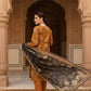 3 Pieces - Marooj Unstitched Orange BanaDora Linen Suit