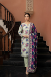 3 Pieces - Marooj Unstitched Pista Printed Khaddar Suit
