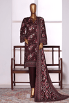 3 Pieces - Riwayat Unstitched Dark Brown Dobby Viscose Suit