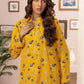 2 Piece: Regalia Unstitched Printed Yellow Ladies Linen Suit