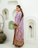3 Pieces - Marooj Unstitched Light Purple BanaDora Linen Suit