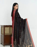 3 Piece - Junoon Unstitched Maroon Ladies Transliminor Magic Print Lawn Suit