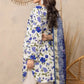 3 Pieces - Regalia Unstitched Off White Fancy Zari Dupatta Printed Shirt Lawn Suit