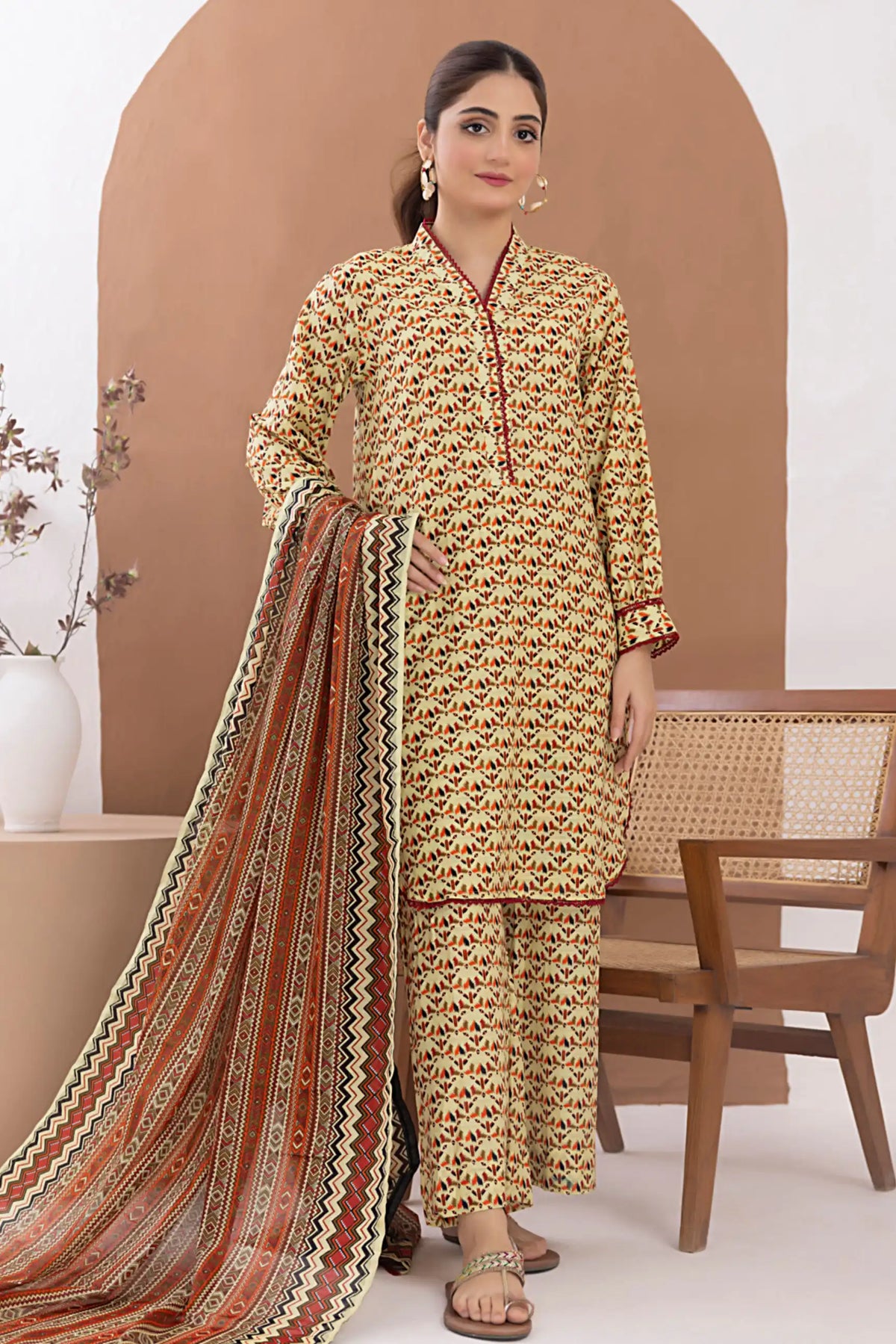 3 Pieces - Regalia Unstitched Lemon Printed Lawn Suit