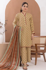 3 Pieces - Regalia Unstitched Lemon Printed Lawn Suit