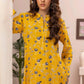 2 Piece: Regalia Unstitched Printed Yellow Ladies Linen Suit