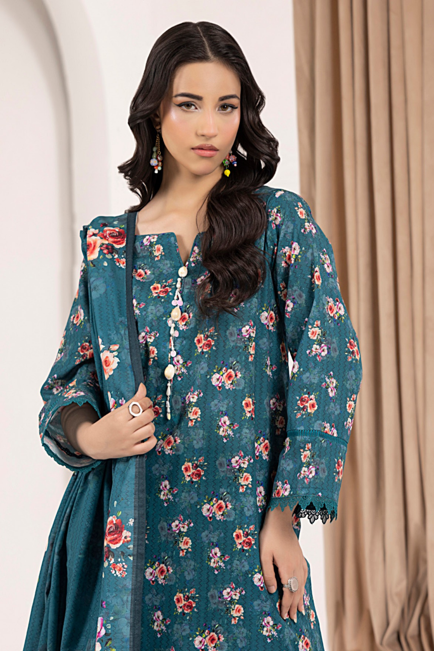 3 Pieces - Regalia Unstitched Zink Printed Khaddar Suit