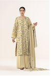 3 Pieces - Sapphire Unstitched Pale Yellow Suit