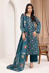3 Pieces - Regalia Unstitched Zink Printed Khaddar Suit