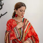 3 Pieces - Marooj Unstitched Graish Red BanaDora Linen Suit