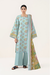3 Pieces - Sapphire Unstitched Sky Blue Lawn Suit