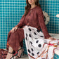 3 Pieces - Regalia Unstitched Brown Printed Linen Ladies Suit