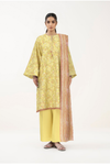3 Pieces - Sapphire Unstitched Lemon Lawn Suit