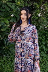3 Pieces - Regalia Unstitched Black Printed Linen Ladies Suit