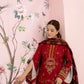 3 Pieces - Marooj Unstitched Maroon BanaDora Linen Suit