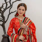 3 Pieces - Marooj Unstitched Graish Red BanaDora Linen Suit