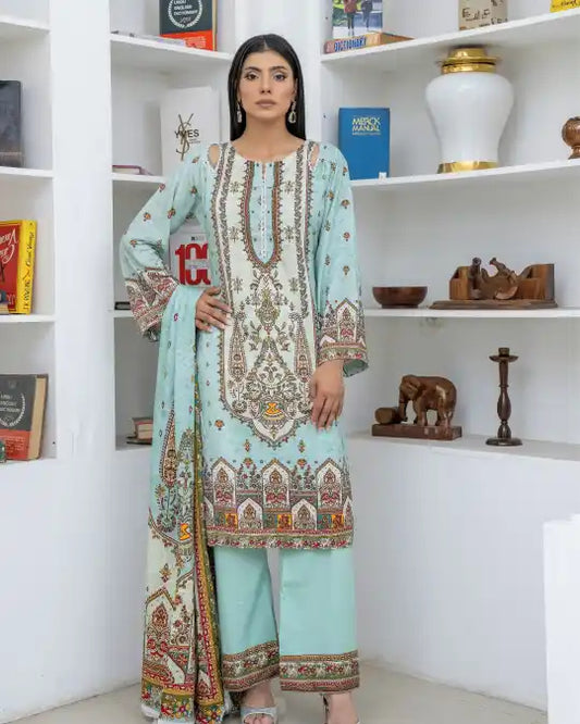 3 Piece - Marooj Unstitched Feroze BanaDora Linen Suit