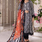 3 Pieces - Regalia Unstitched Black Printed Linen Ladies Suit