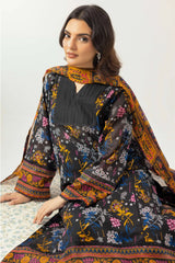 3 Pieces - Haya By Legends Unstitched Black Printed Lawn Suit