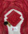 3 Pieces - Bin Saeed Unstitched  Red Ladies Lawn Suit