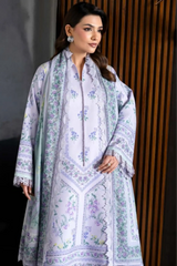3 Pieces - NAQSH Unstitched Light Purple Ladies Lawn Suit