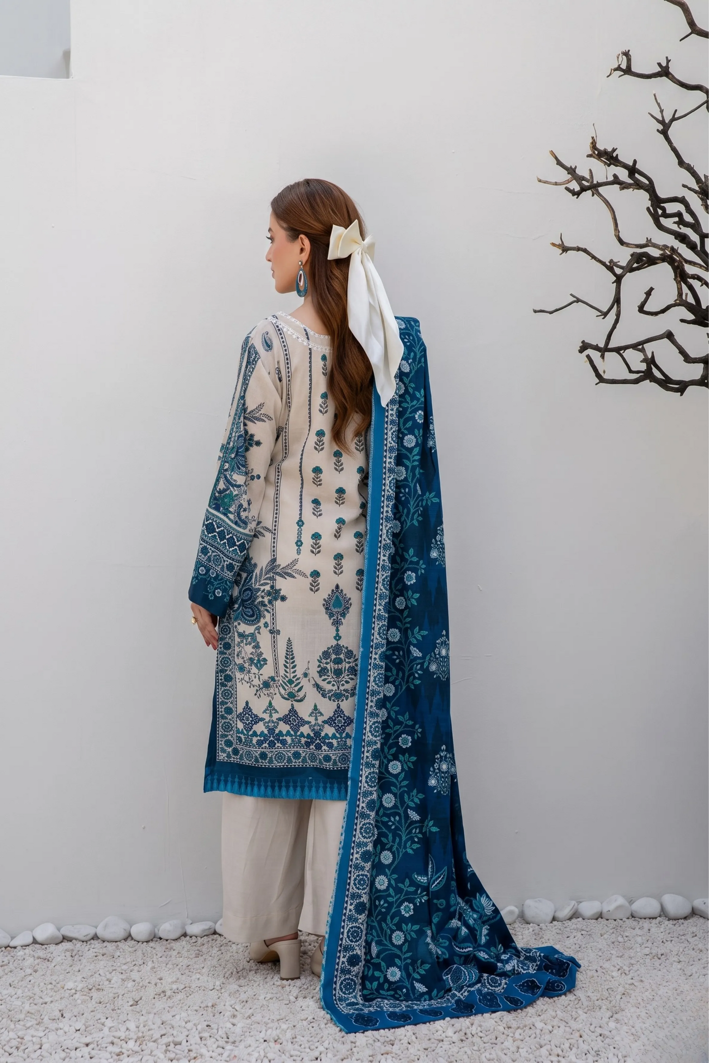 3 Pieces - Marooj Unstitched Off White BanaDora Linen Suit