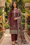 3 Pieces - Sohni Dharti Unstitched Maroon Colour Premium Print Lawn Suit