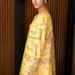 3 Pieces - NAQSH Unstitched Lemon Ladies Lawn Suit