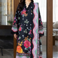 3 Pieces - NAQSH Unstitched  Black Ladies Lawn Suit