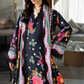 3 Pieces - NAQSH Unstitched  Black Ladies Lawn Suit