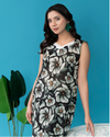 2 Piece - Gold Unstitched White Ladies Print Lawn Suit